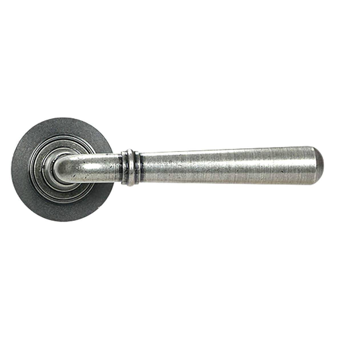Pewter Door Handles on Round Rose - Newbury Range