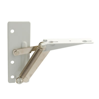 Tex Flap Spring Stay - 165 x 128 x 45mm - White - Pair
