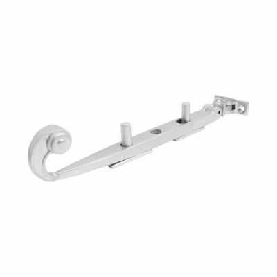 Solid Curl Casement Window Stay - 8"/200mm Length - Soft Satin Chrome