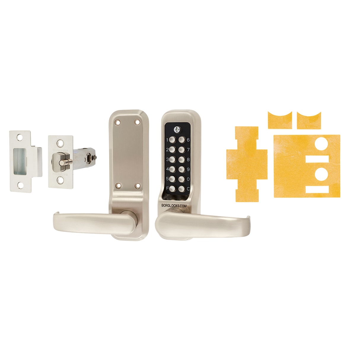Borg BL7001 EC Pro Heavy Duty Push Button Code Lock and Latch with Intumescent - Stainless Steel
