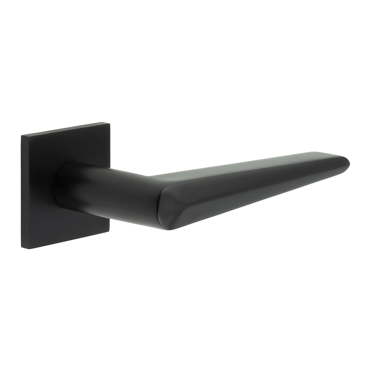 Black Fixed Dead Door Handles on Square Rose - CR-107 Range