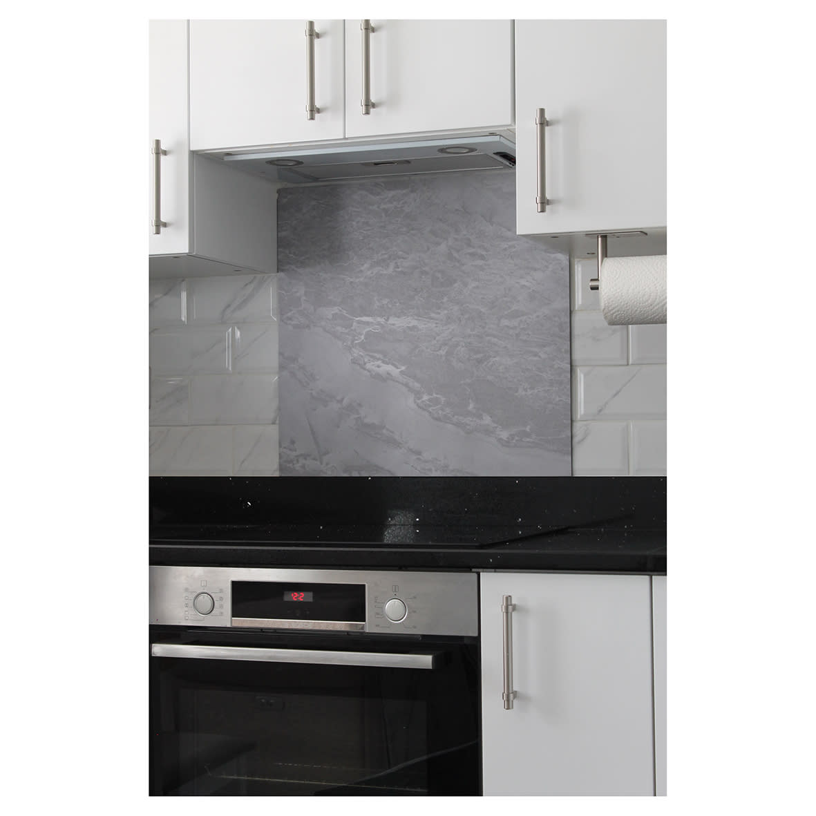 Aluminium Kitchen Splashback - 600 x 750mm - Matt Light Slate