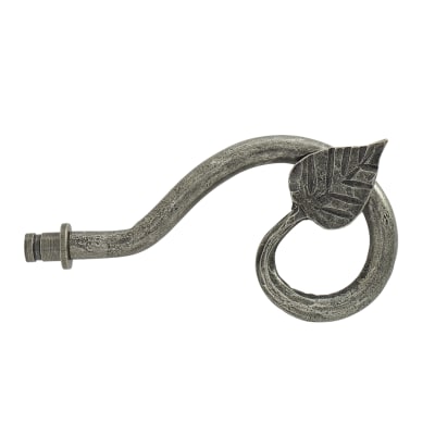 Leaf Curtain Finials - Pewter