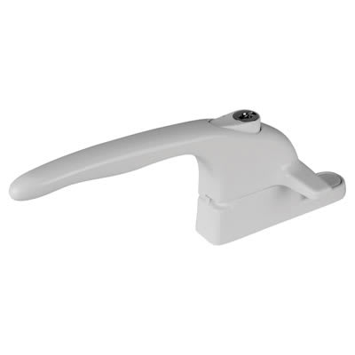 Virage Cockspur Locking Window Handle - 21mm Nose Height - Left Hand - White
