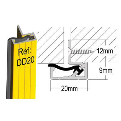 Double Door Seal - 2100mm Length - Brown