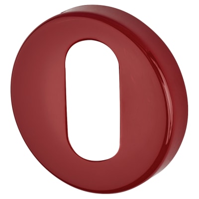 Nylon Escutcheon - 52mm Diameter - Oval - Rouge Red - Pair
