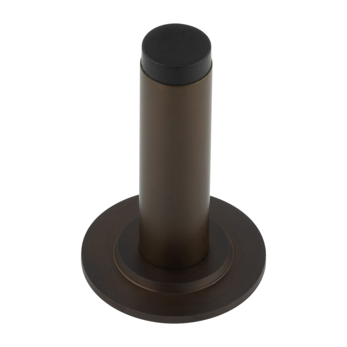 Plain Projection Door Stop on Stepped Rose - 76mm Projection - Dark Bronze