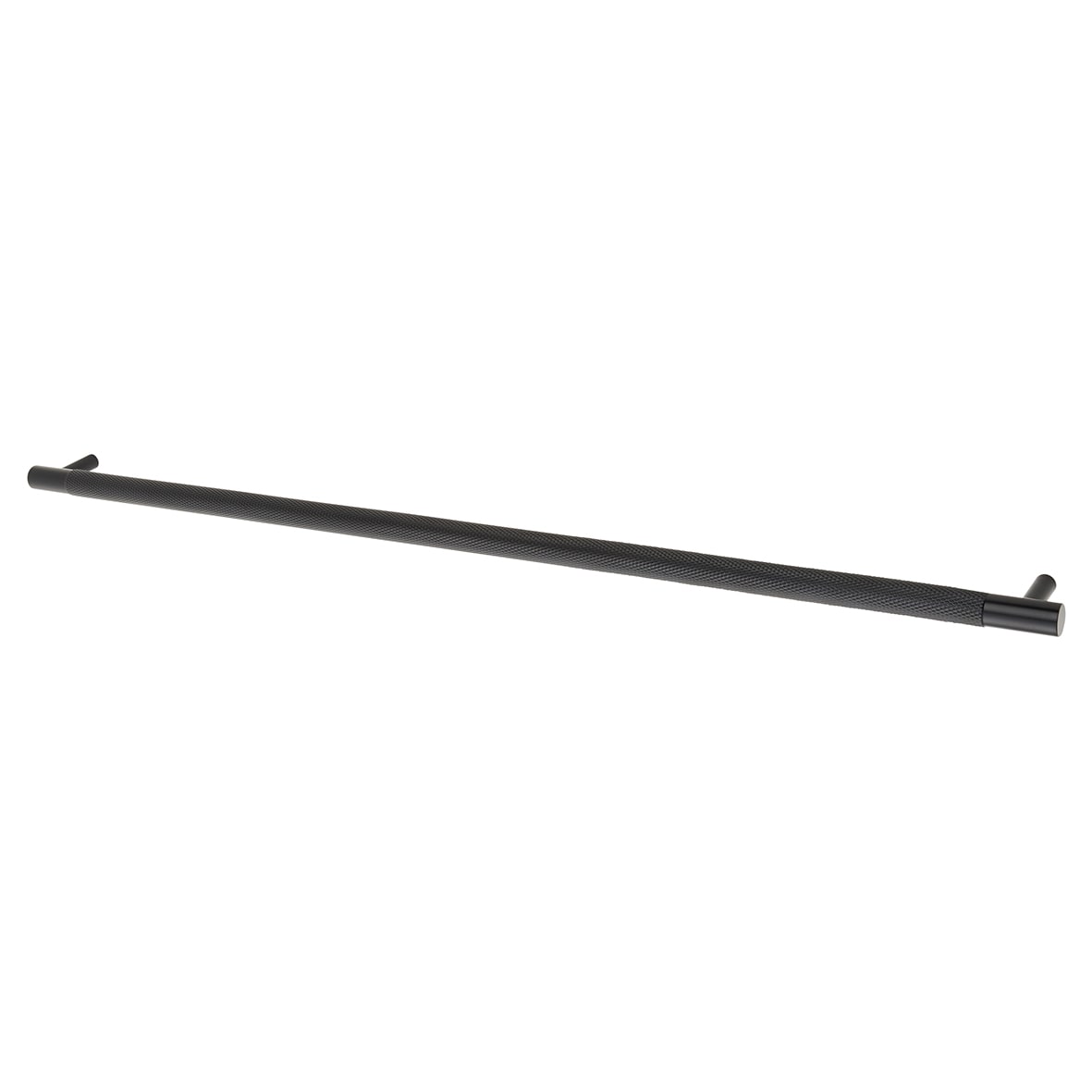 Brunel 13mm Knurled T-Bar Cabinet Pull Handle - 448mm Centres - Matt Black