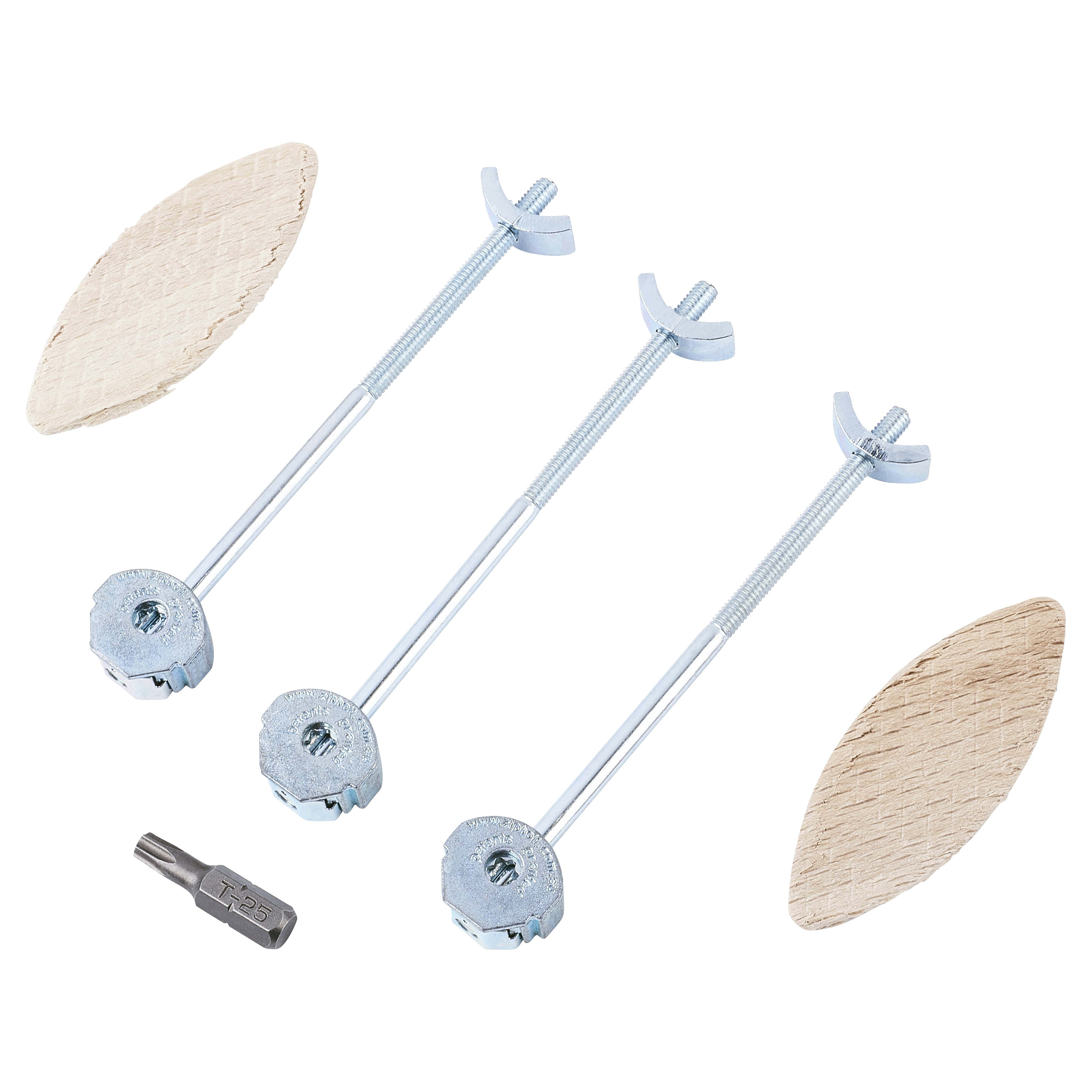 100 Worktop Connectors - 12.5mm Thick Compact Worktops - 100mm Length - Pack of 3