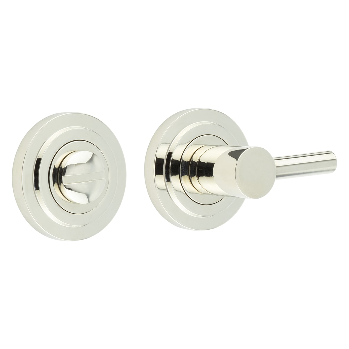 Easy Turn & Release with Stepped Rose - 50mm Diameter - Polished Nickel