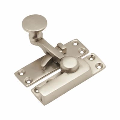 Quadrant Arm Sash Window Fastener - 72 x 21mm - Satin Nickel