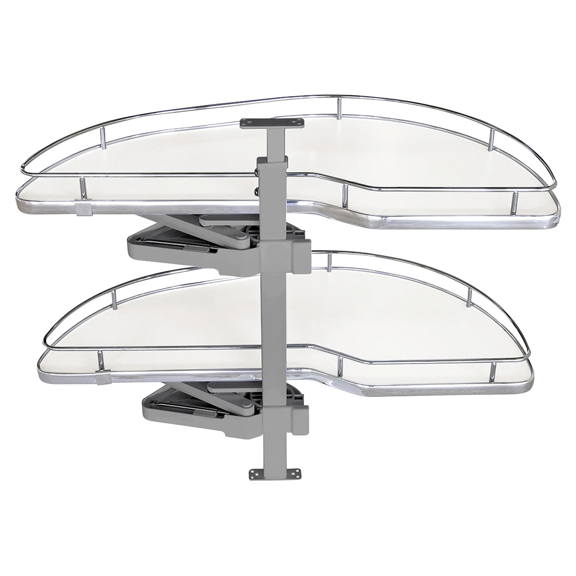 Supra Lake Corner Pull Out Organiser - Cabinet Width 860mm - Left Hand - White