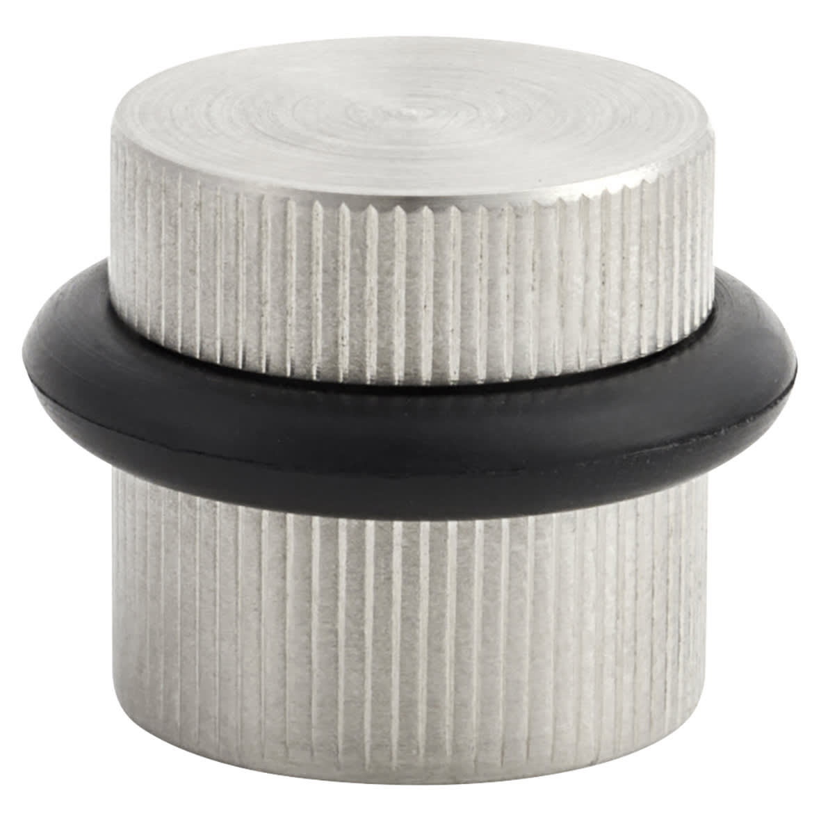 Lines Floor Door Stop - 22 x 22mm - Satin Stainless Steel