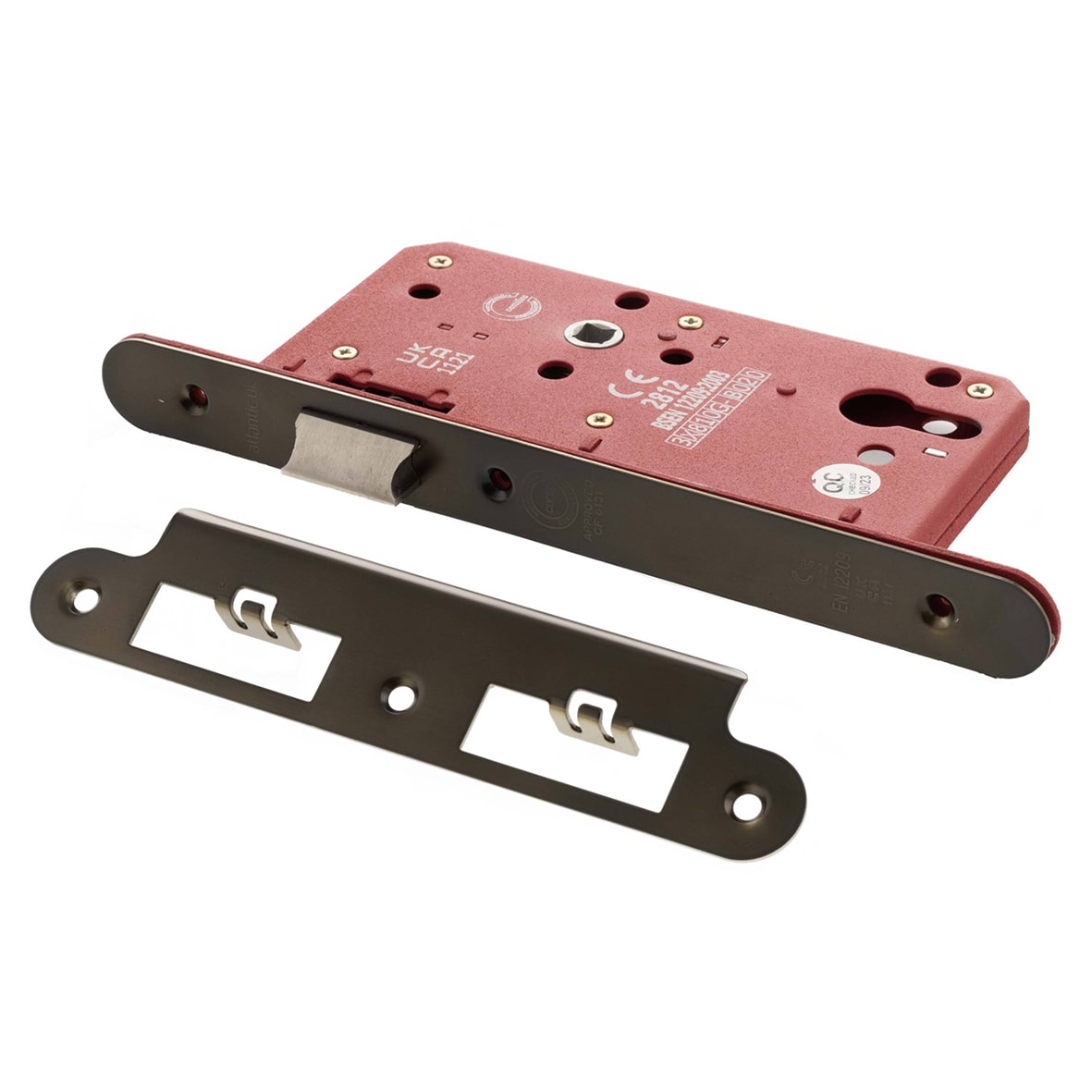 DIN Latch - 88mm Case - 60mm Backset - Radius - Urban Dark Bronze