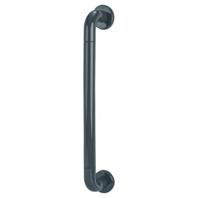 Anthracite Grey Nylon D-Bar Door Pull Handle on Rose - Screw Fix - 600mm c/c