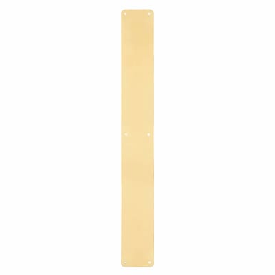 Solid Brass Plain Finger Plate - 600 x 75 x 1.5mm - Polished