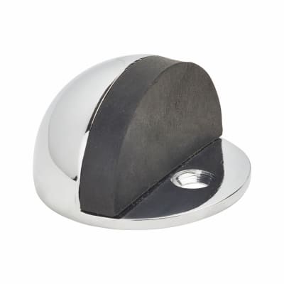 Half Moon Floor Door Stop - 25 x 45mm - Polished Chrome