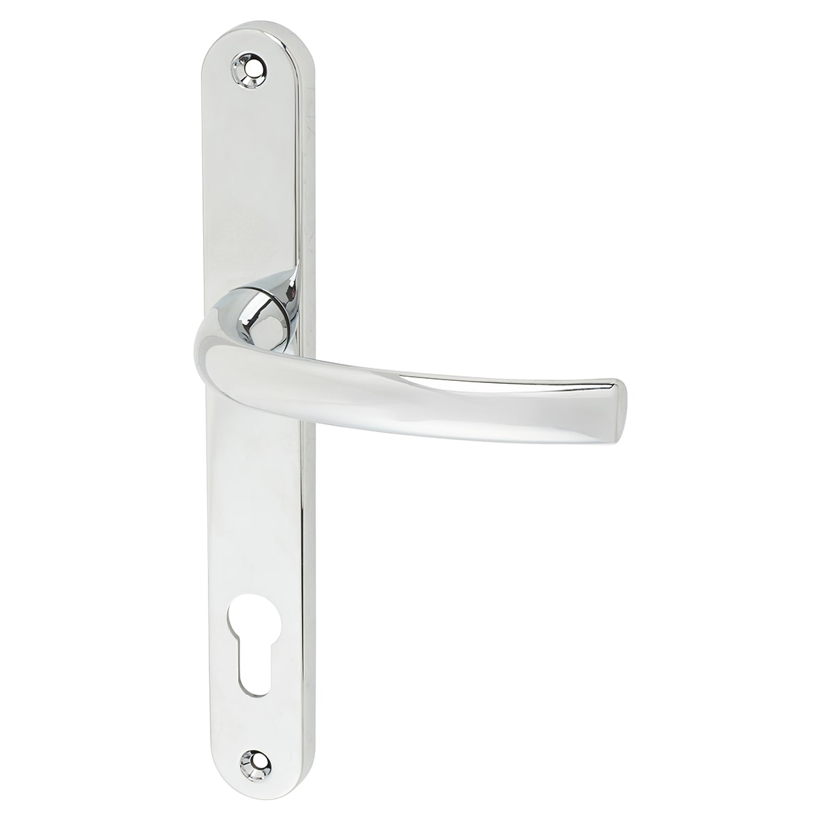 Polished Chrome uPVC Multipoint Door Handles - 92mm c/c - 44mm door