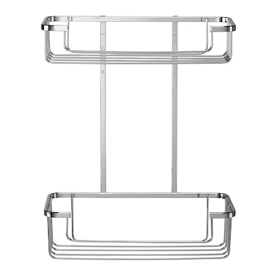 Wirework Shower Cosmetic Basket - Two Tier - 315 x 250 x 125mm - Mild Steel