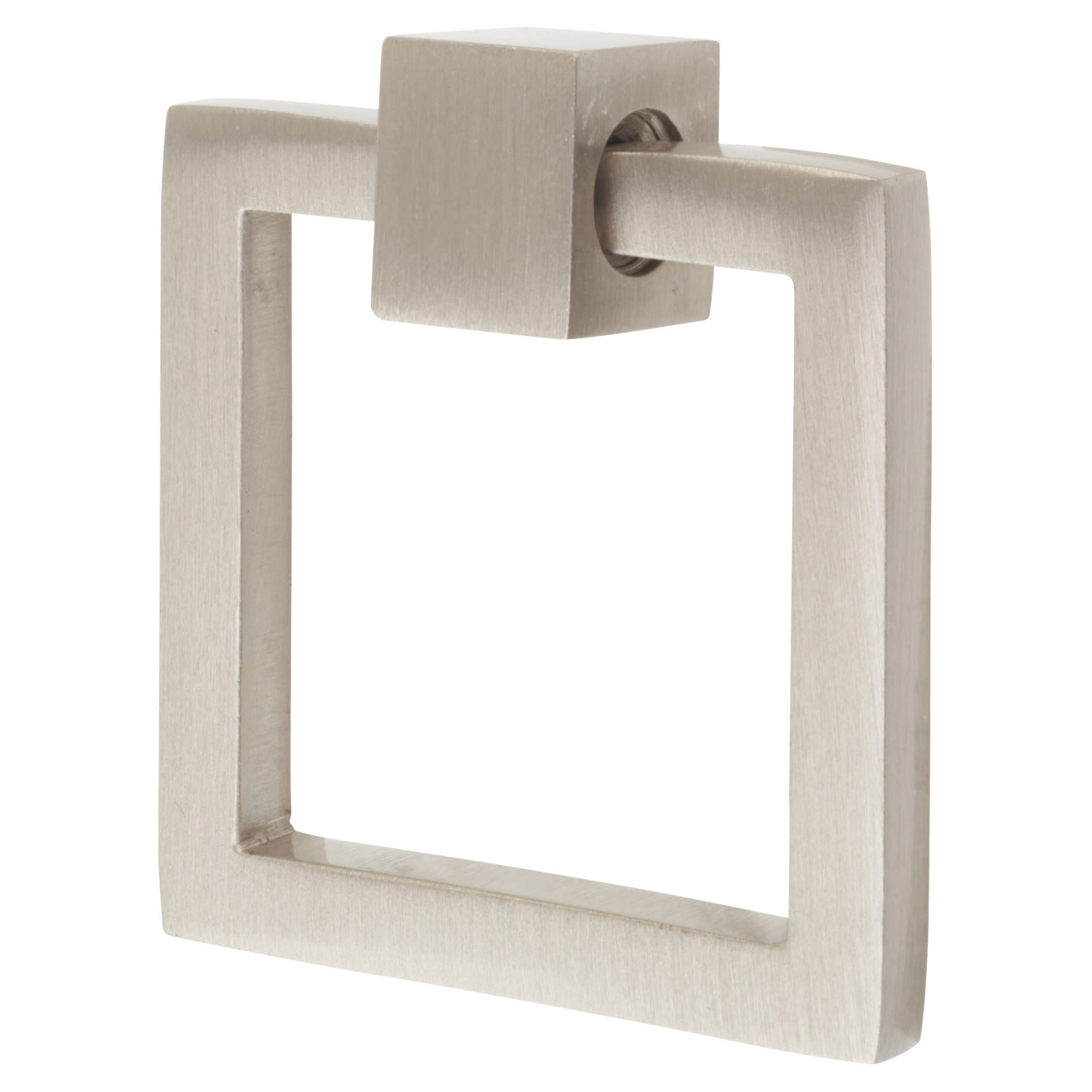 Marcus Square Ring Cabinet Drop Handle - 50 x 55mm - Satin Nickel
