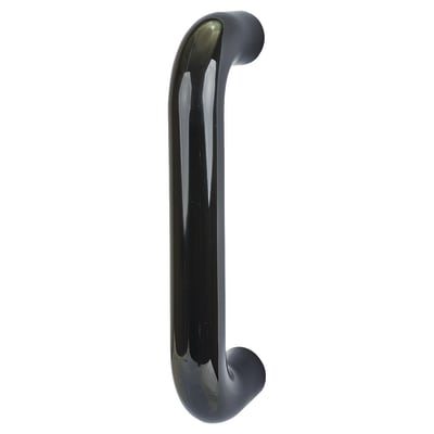 Ebony Black Nylon D-Bar Door Pull Handle - Bolt Fix - 220mm c/c