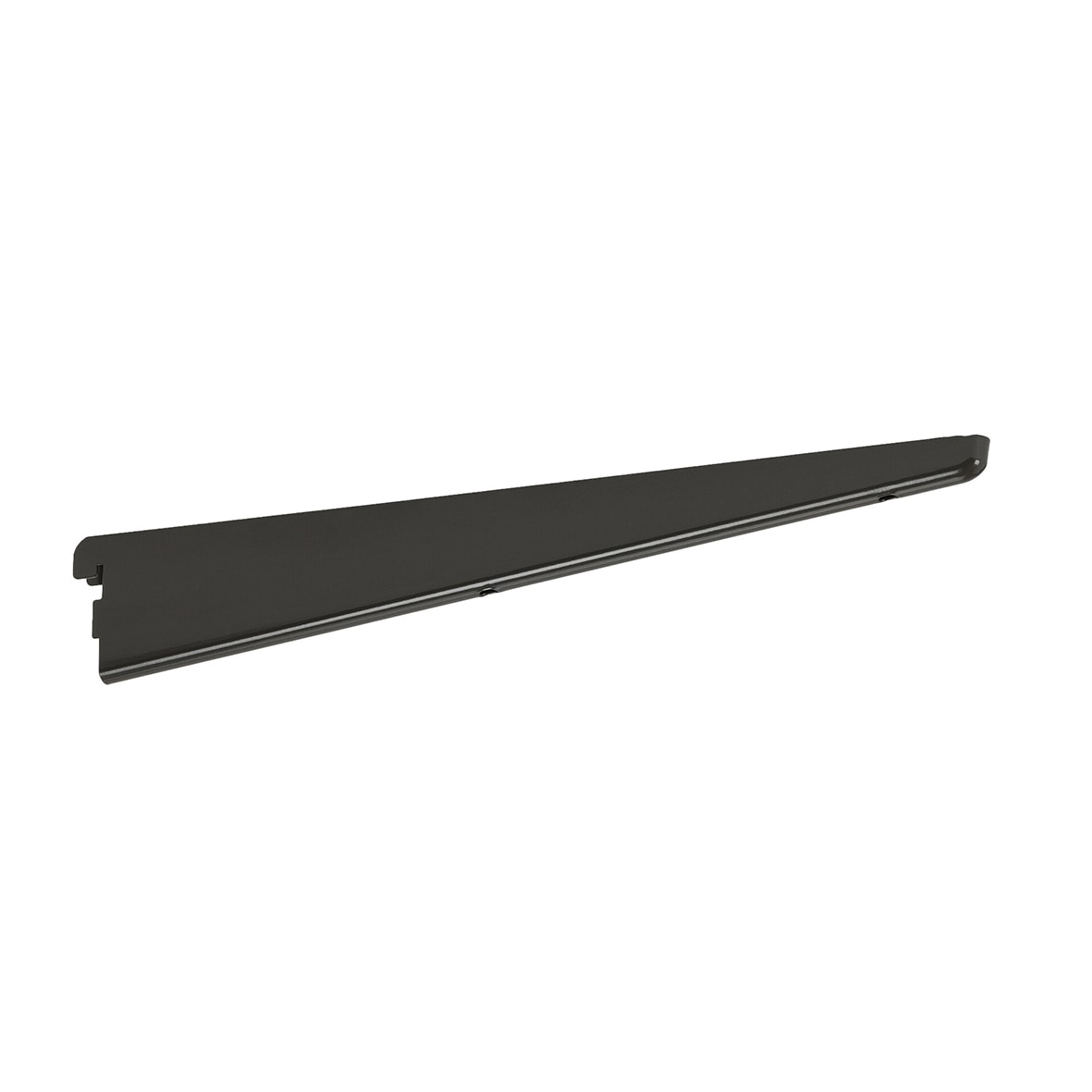 Twin Slot Shelving System - Hanging Rail Shelf Bracket - 370mm Length - Graphite