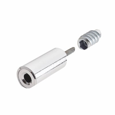 Bramah Rola Wooden Sash Window Stop - 31mm - Polished Chrome - 2 Body + 4 Inserts