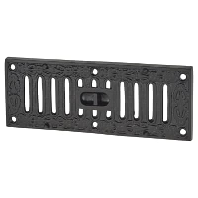 Decorative Hit & Miss Vent - 225 x 82mm - Antique Black 114254P