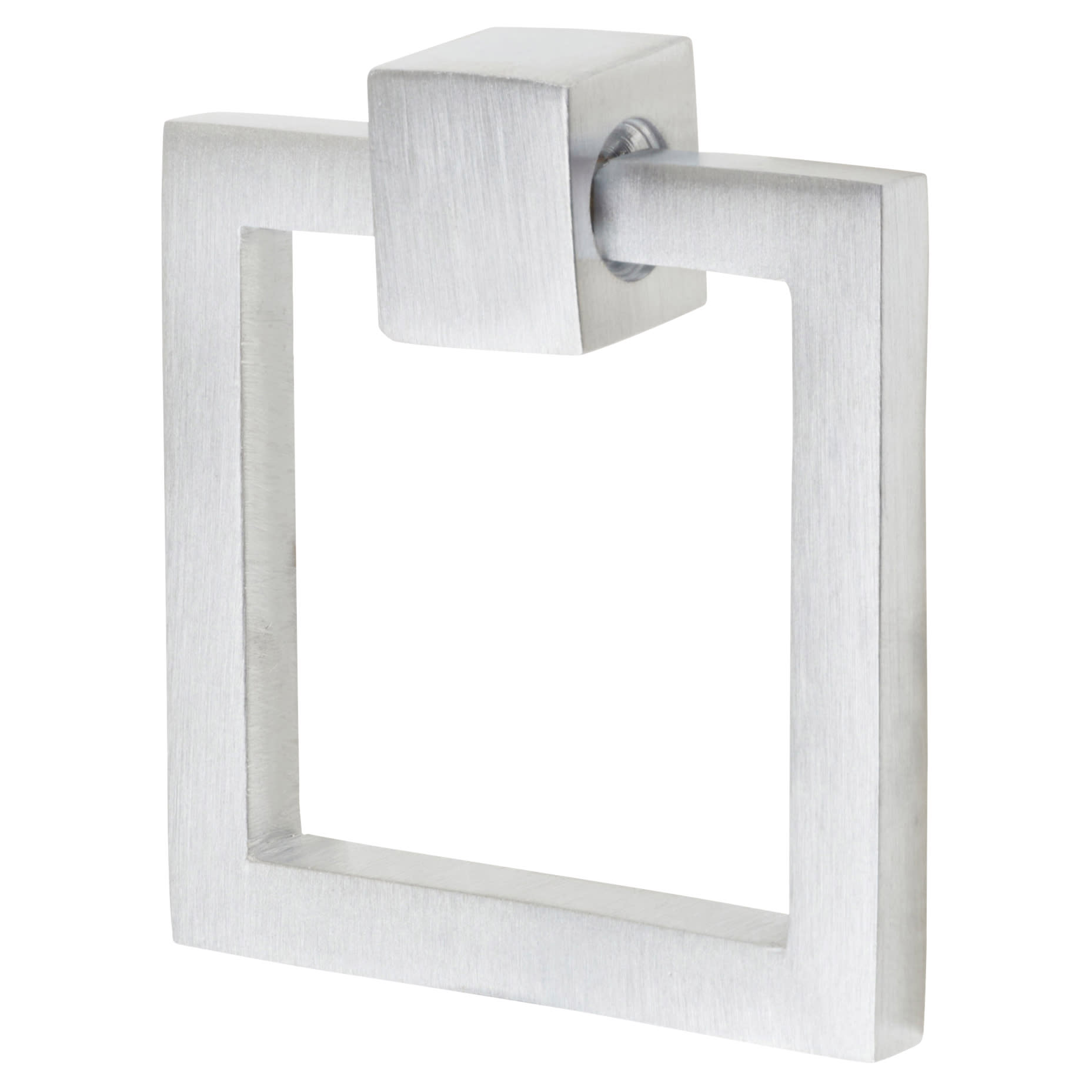 Marcus Square Ring Cabinet Drop Handle - 50 x 55mm - Satin Chrome