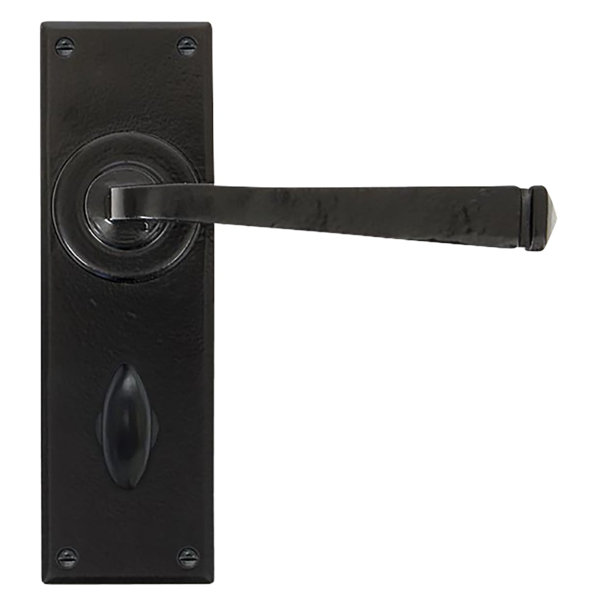 Black Bathroom Door Handles - Avon Range - 152 x 48mm