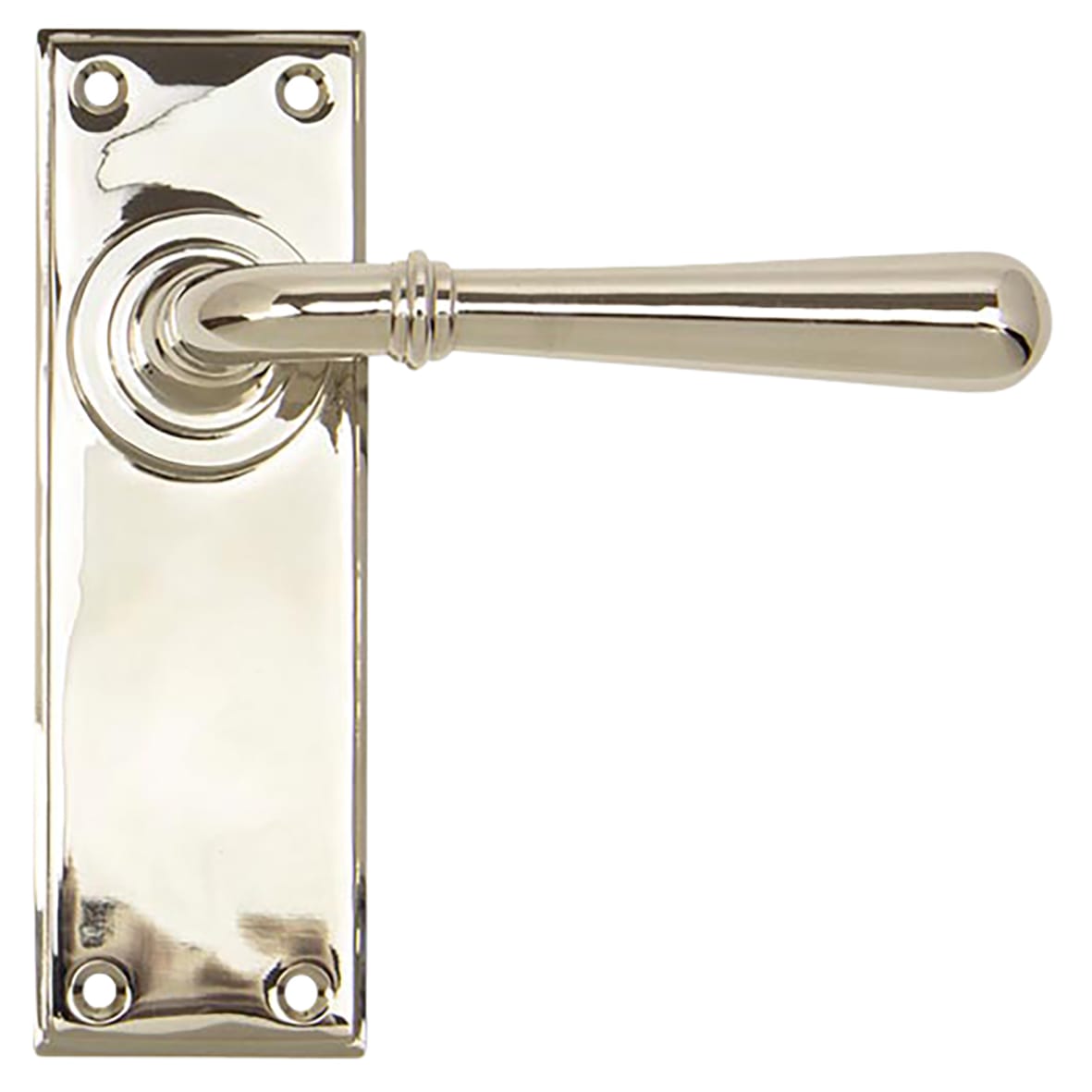 Polished Nickel Latch Door Handles - Newbury Range - 152 x 50mm