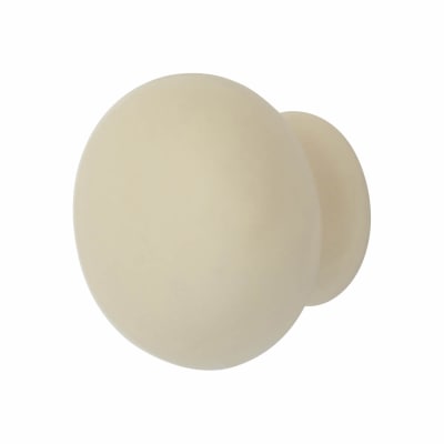 Ceramic/Porcelain Round Cabinet Knob - 35mm Diameter - Cream