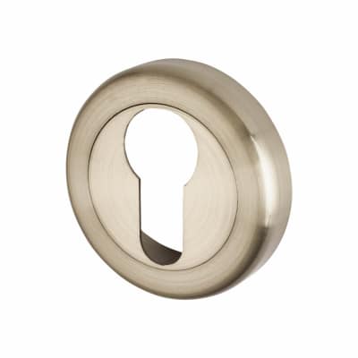 Escutcheon - 50mm Diameter - Euro - Satin Nickel