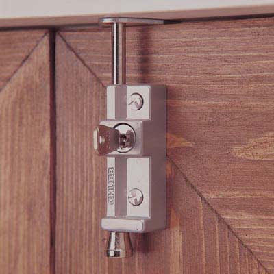 8K116 Multi Purpose Locking Bolt - Silver Grey - Pack of 1 with 2 Keys
