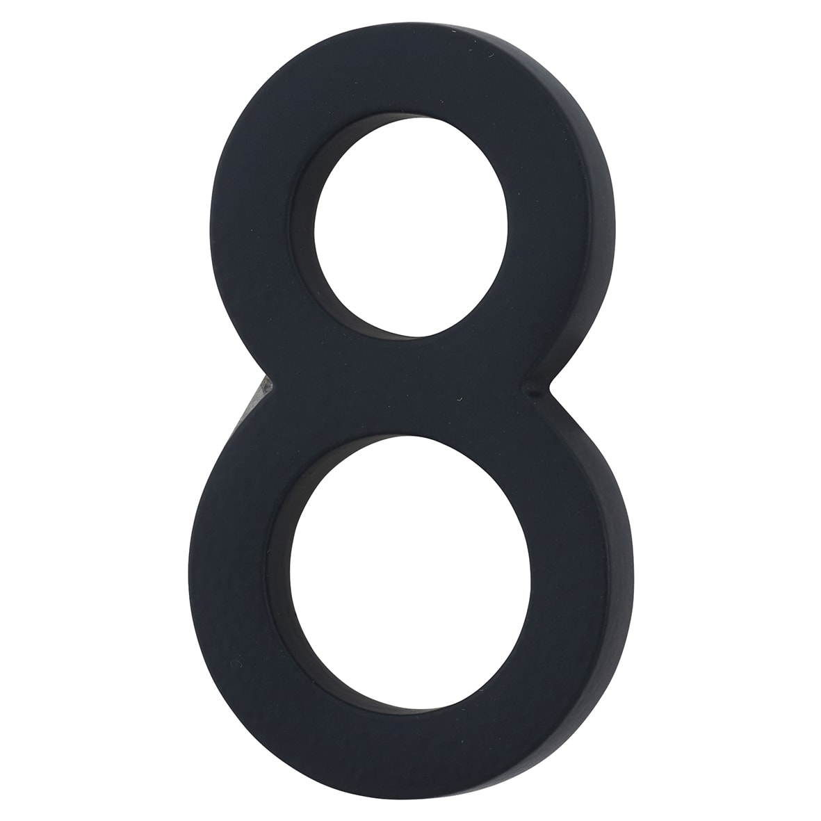 76mm Concealed Screw Fix Door Numeral - 8 - Matt Black