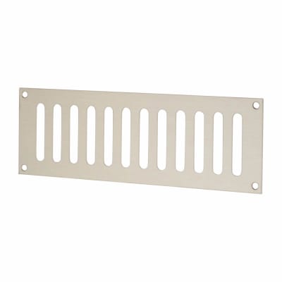 Plain Slotted Vent - 229 x 76mm - 4085mm² Free Air Flow - Satin Stainless Steel