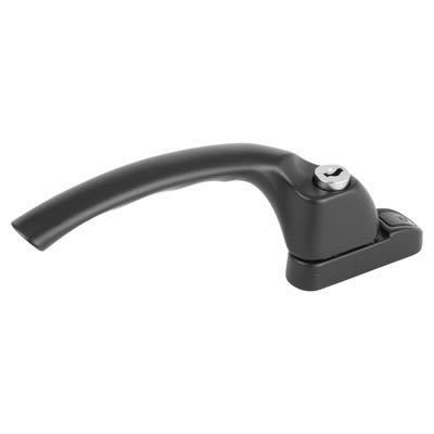 uPVC/Timber Espagnolette Locking Multipoint Window Handle - Left Hand - Black