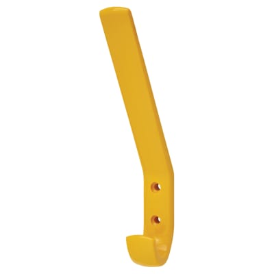 AR617A Nylon Single Hat & Coat Hook Face Fix - 164 x 20 x 35mm - Golden Yellow