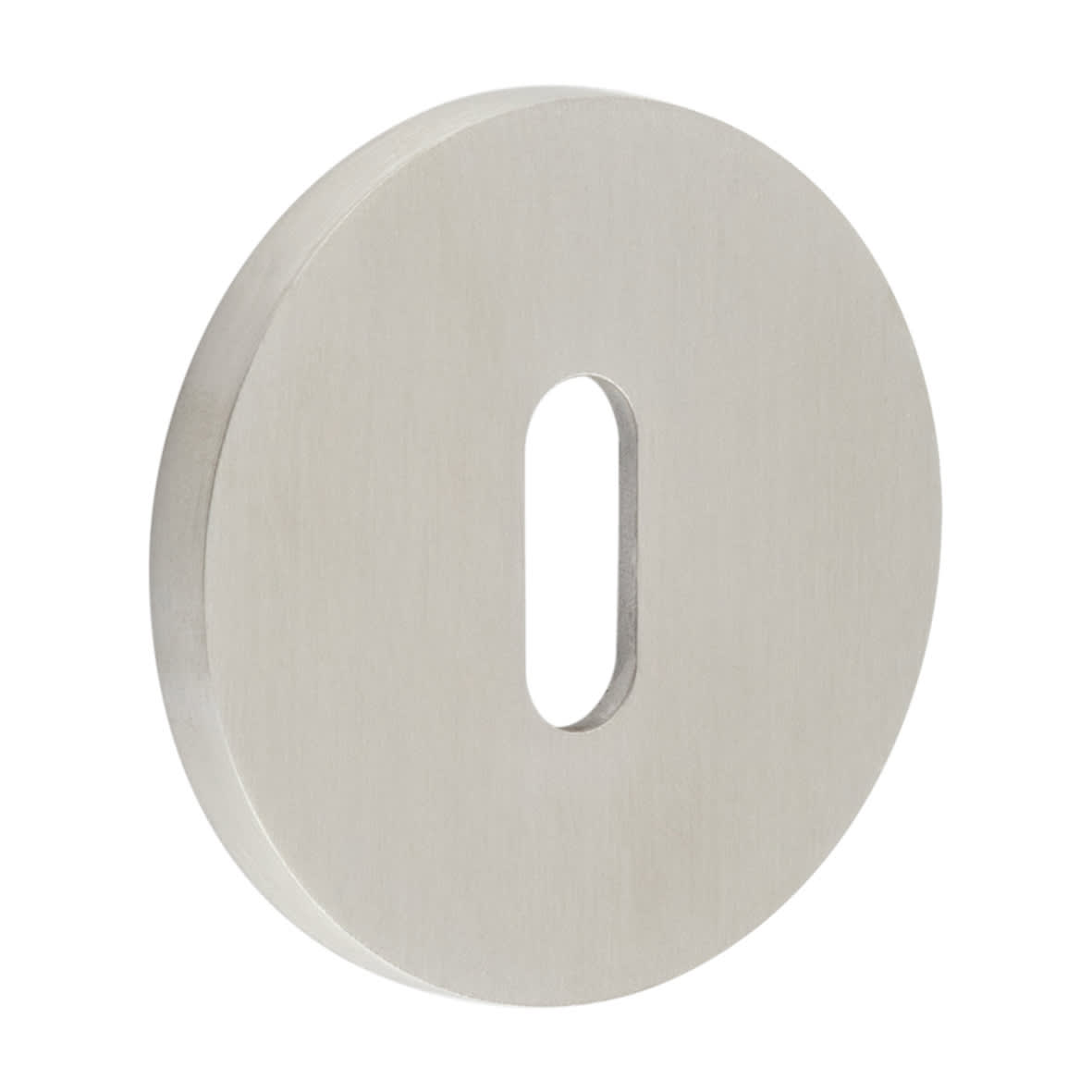 Escutcheon - 54mm Diameter - Keyhole - Satin Stainless Steel