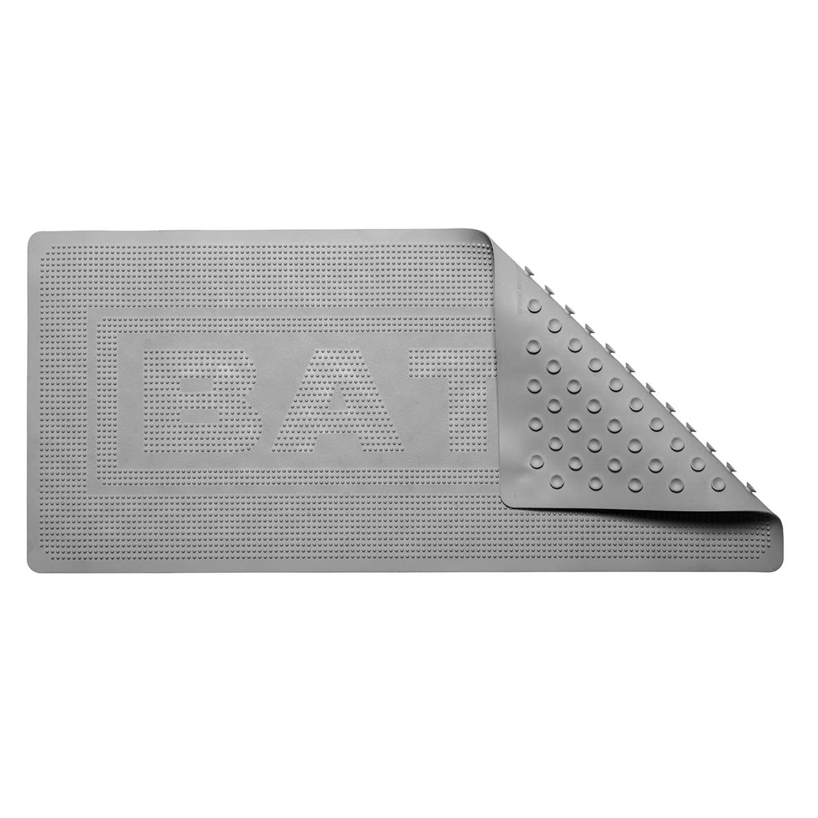 Rubber Bath Mat - 740 x 340mm - Grey