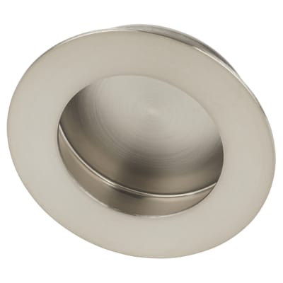 Circular Flush Cabinet Pull Handle - 65mm Diameter - Satin Stainless Steel