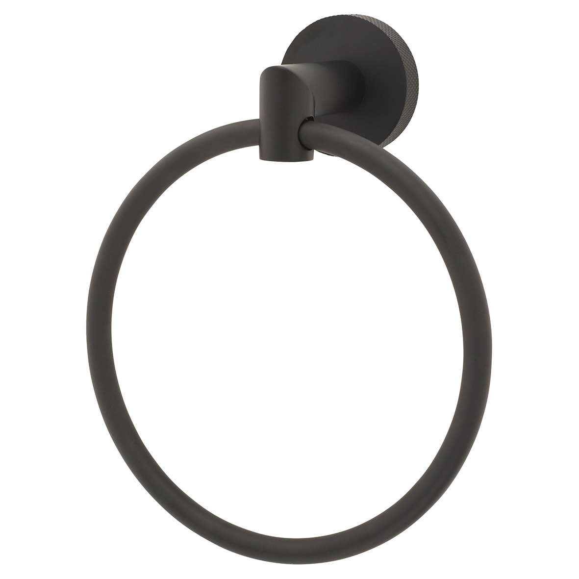 Knurled Towel Ring - 180 x 65 x 57mm - Matt Black