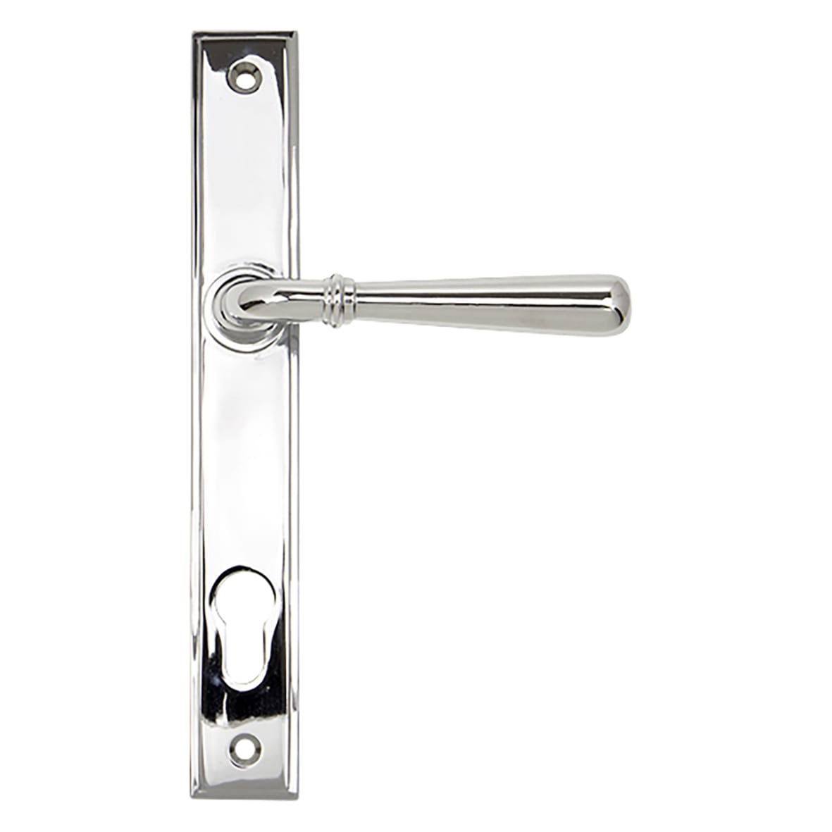 Newbury Polished Chrome uPVC Slimline Multipoint Door Handles - 92mm c/c