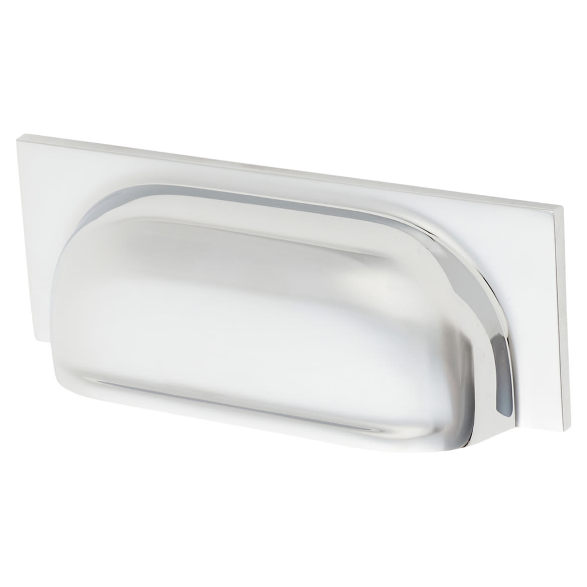 Quantock Cabinet Cup Handle - 96mm Centres - Polished Chrome