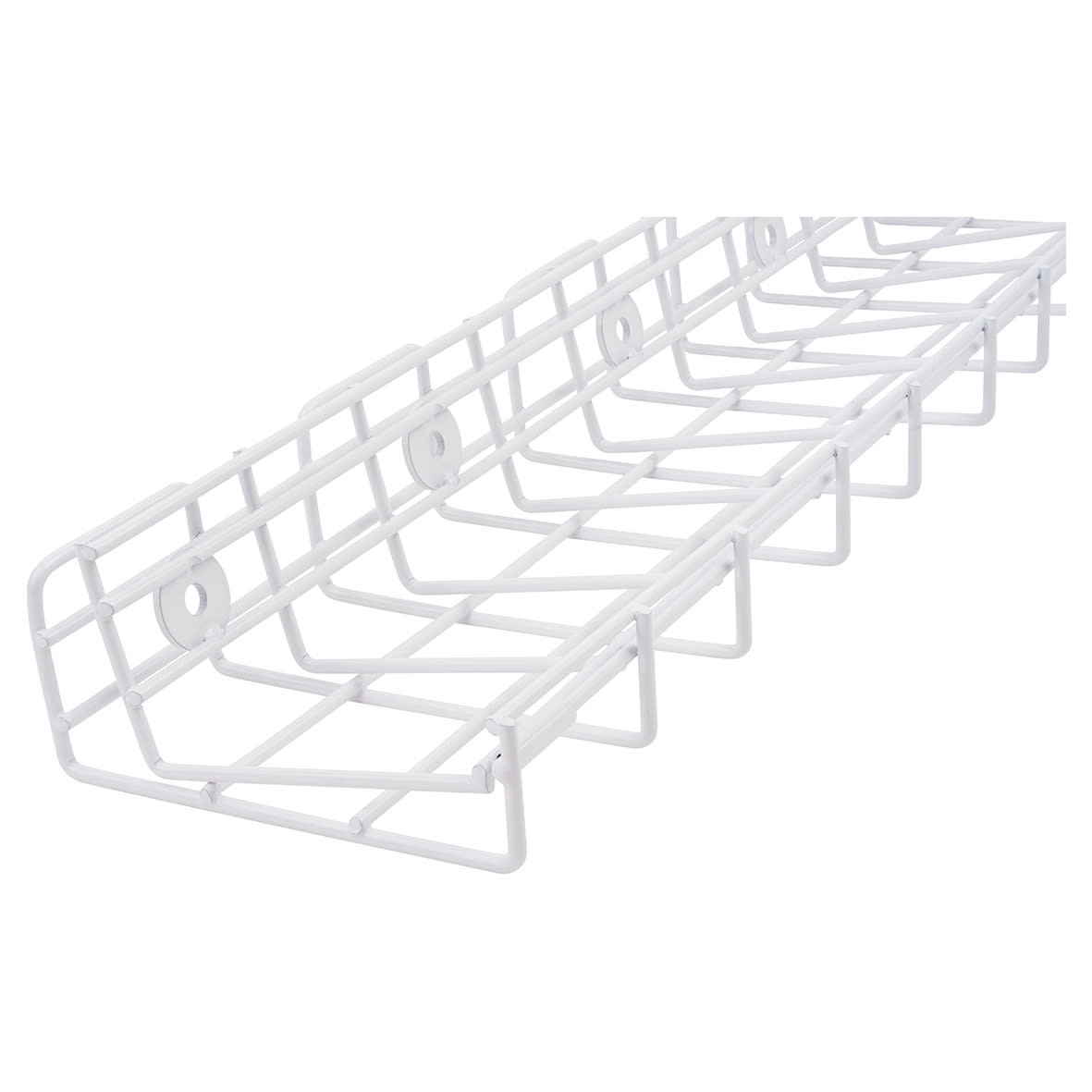 Wire Basket Cable Tray - 130 x 58 x 400mm - White