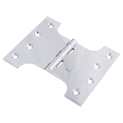 Parliament Hinge - 100 x 75 x 125mm - Polished Chrome - Pair