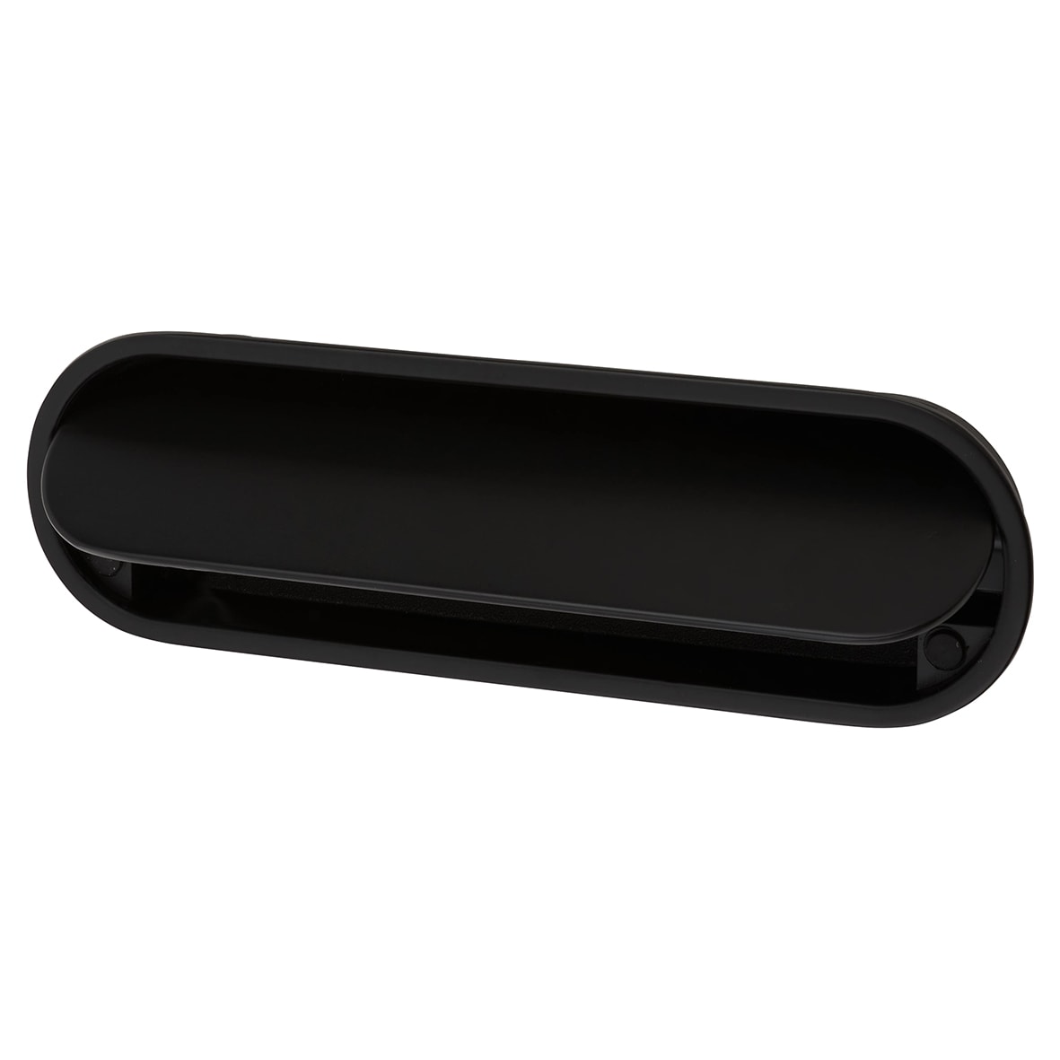 Eccles Oval Flush Cabinet Pull Handle - 150 x 47mm - Matt Black