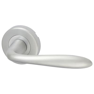 Marcus Satin Chrome Door Handles on Round Rose - Sutton Range