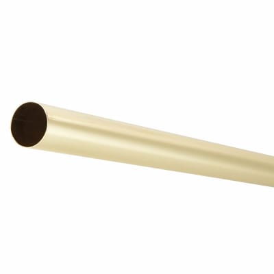 19mm Round Steel Hanging Rail Tube - 1829mm Length - Polished Brass