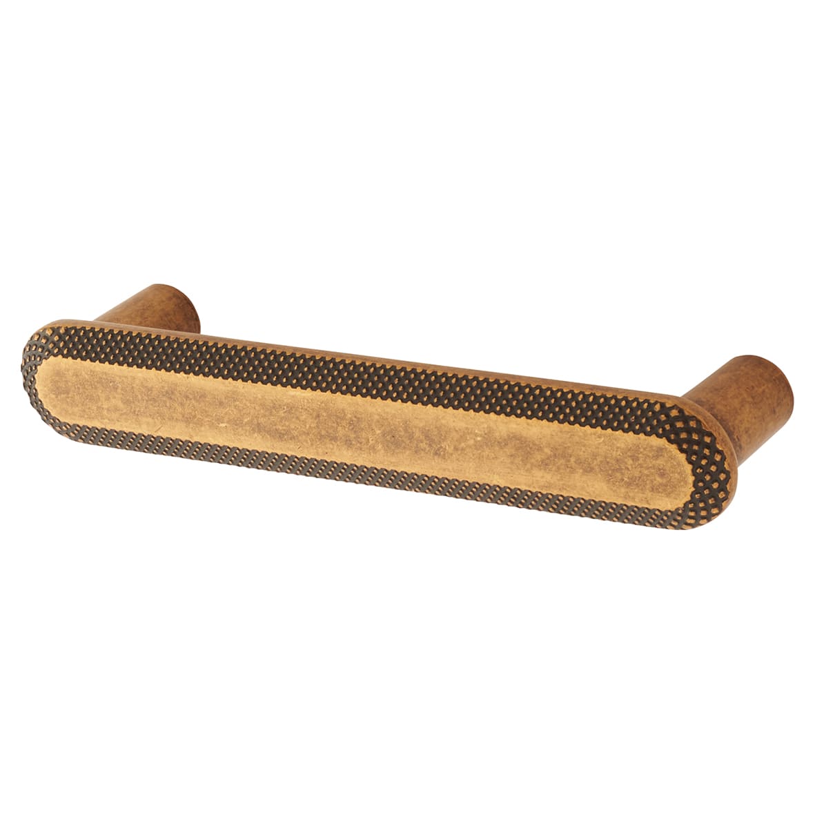 Morley 19mm Bobbled D-Bar Cabinet Pull Handle - 96mm Centres - Antique Brass